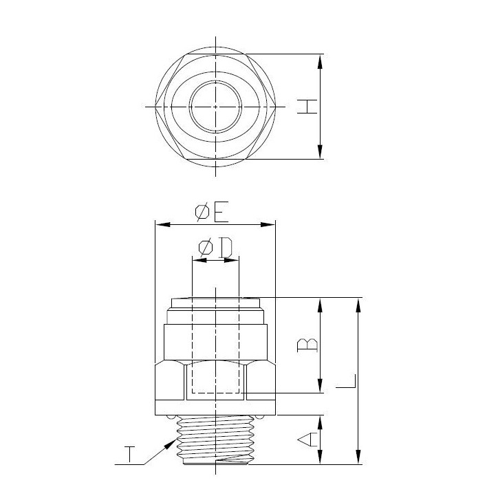 Raccordo Dritto Maschio BSPP